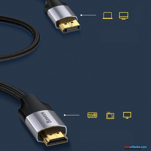 Baseus Enjoyment Series DP Male To 4KHD Male Adapter Cable 1m